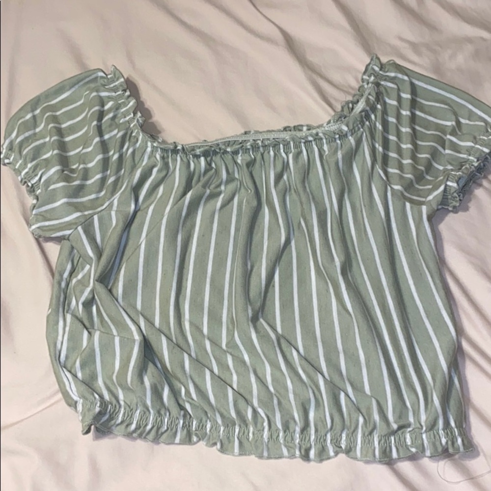 American Eagle cropped off the shoulder top